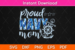 Proud Navy Mom Svg Png Dxf Cut File Graphic by Graphic School ...