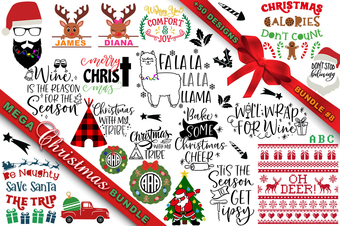 Mega Christmas Svg Bundle 8 Graphic By Freelingdesignhouse · Creative Fabrica