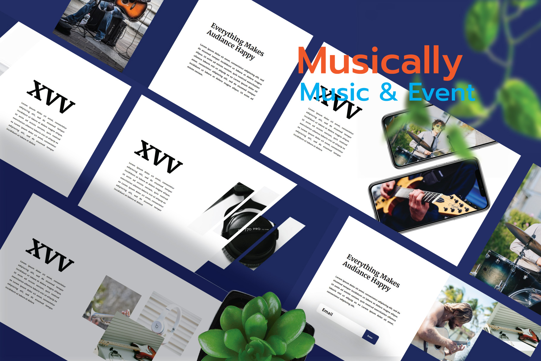 Musically Music Google Slide Template Graphic by CreatorTemplate