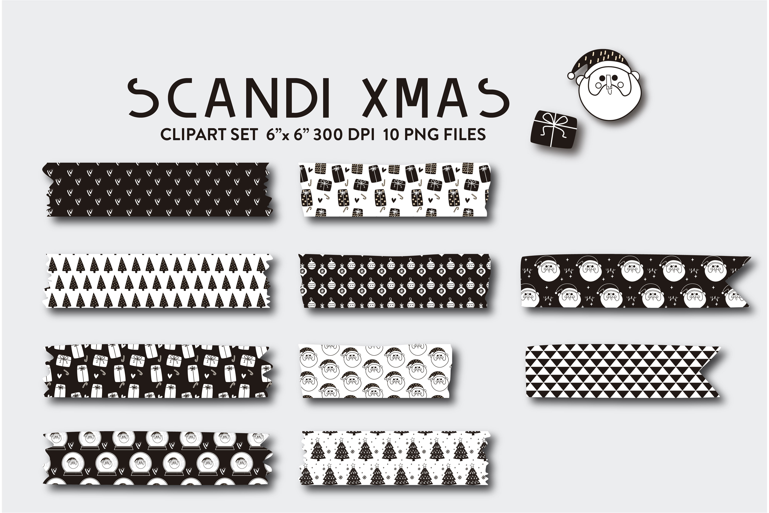 Scandinavian Christmas, Washi Graphic by Nina Prints · Creative Fabrica