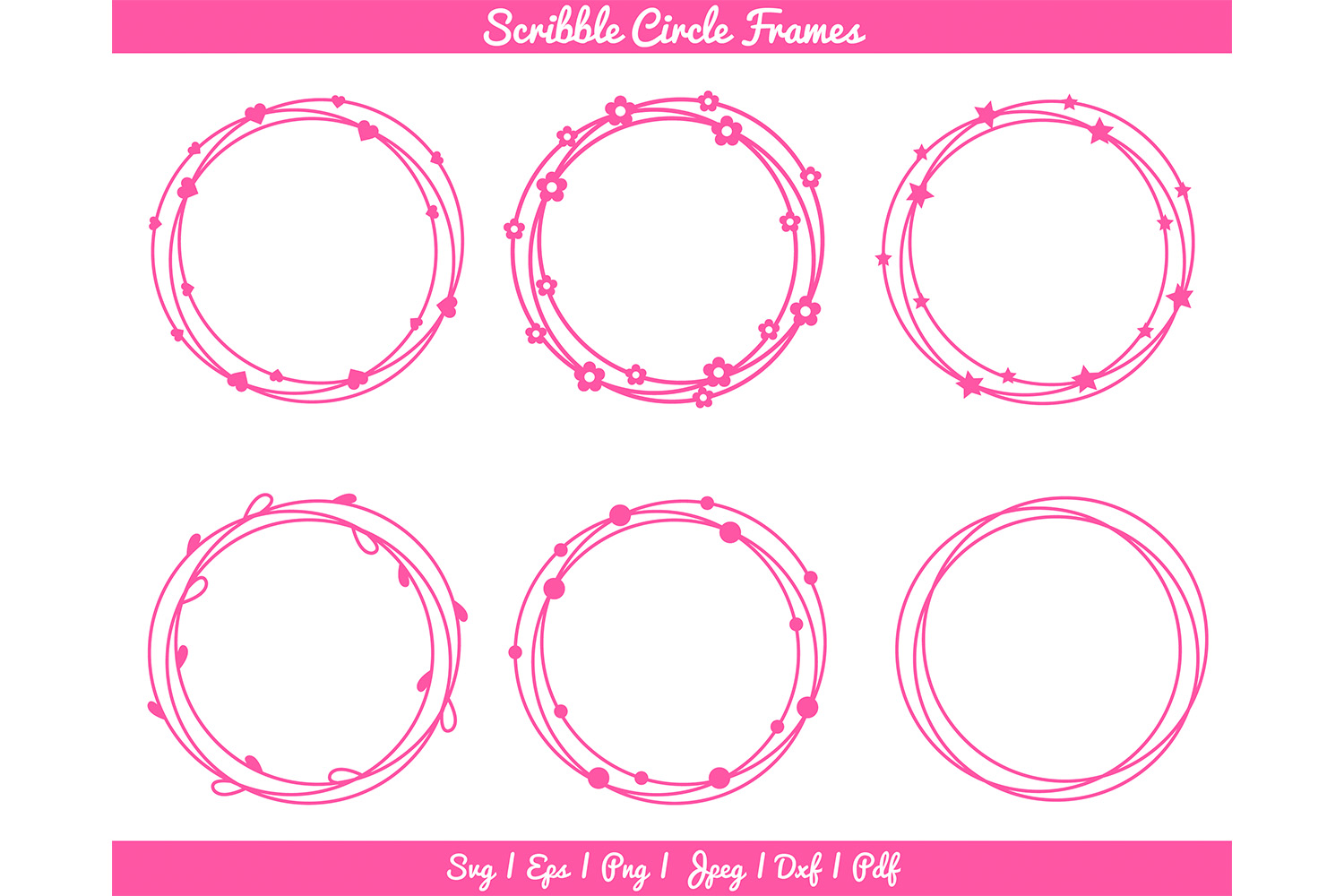 Download Silhouette Monogram Frame Cricut Overlapping Border Circle Frame Svg Scribble Clipart Doodle Circle Svg Sketch Circle Svg Cut Files Clip Art Art Collectibles