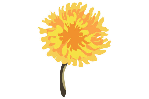 7.beautiful Yellow Dandelion Flower Graphic by derachanart01 · Creative ...