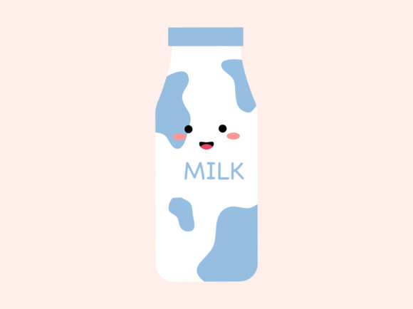 Cute Cartoon Regular Milk Bottle Graphic by Musbila · Creative Fabrica