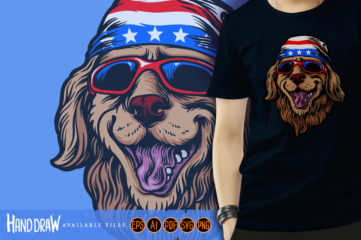 American Animal Funny Dog Graphic by artgrarisstudio · Creative Fabrica