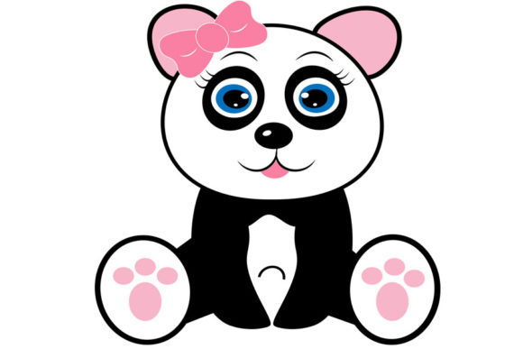 Cute Animal Design Represented By Kawaii Panda Icon. Colorfull And Flat  Illustration. Royalty Free SVG, Cliparts, Vectors, and Stock Illustration.  Image 59826232.