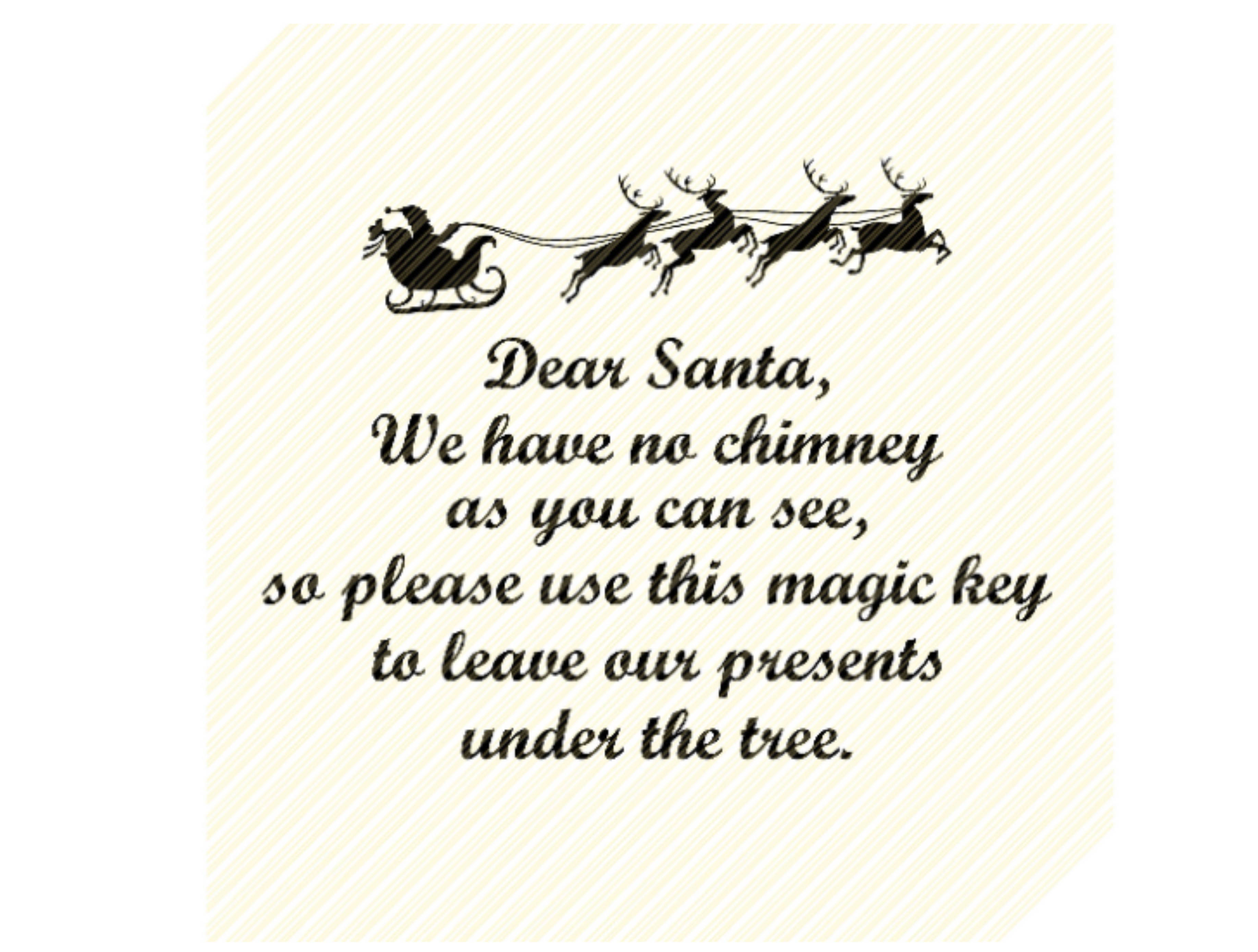Dear Santa's Magic Key Christmas Poem Graphic by SVGPlaceDesign