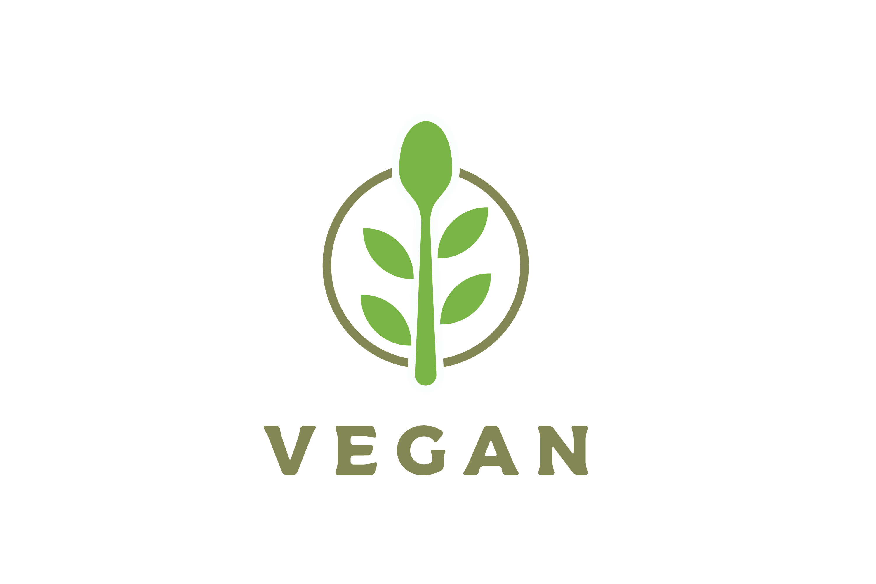 Spoon and Leaf for Vegan, Nature Logo Graphic by Weasley99 · Creative ...