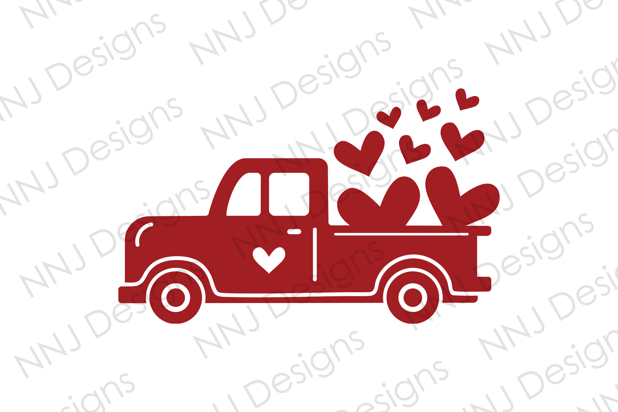 Download Valentines Red Vintage Truck Graphic By Nnj Designs Creative Fabrica