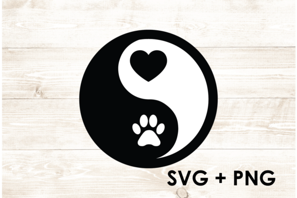 Download Dog Mom Heart Paw Ying Yang Graphic By Too Sweet Inc Creative Fabrica