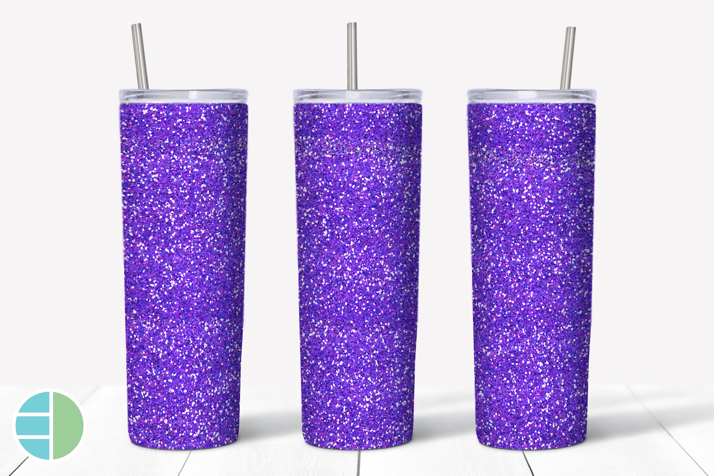 Skinny Tumbler Sublimation Purple Wrap Graphic by Enliven Designs