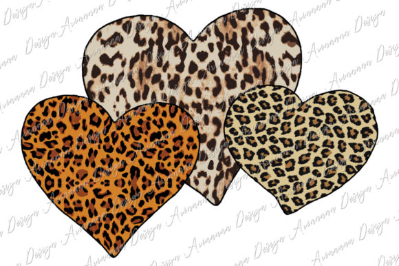 Leopard Heart Transparent PNG File, File for Sublimation, Leopard