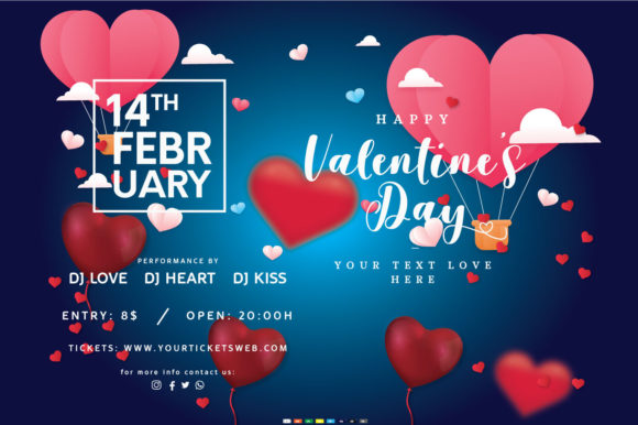 Valentine's Day Poster Design Graphic by azadservice · Creative Fabrica