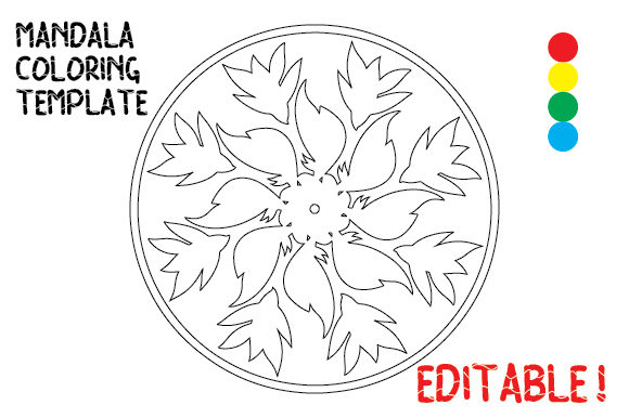 Mandala Coloring Template Graphic by Black Skin · Creative Fabrica