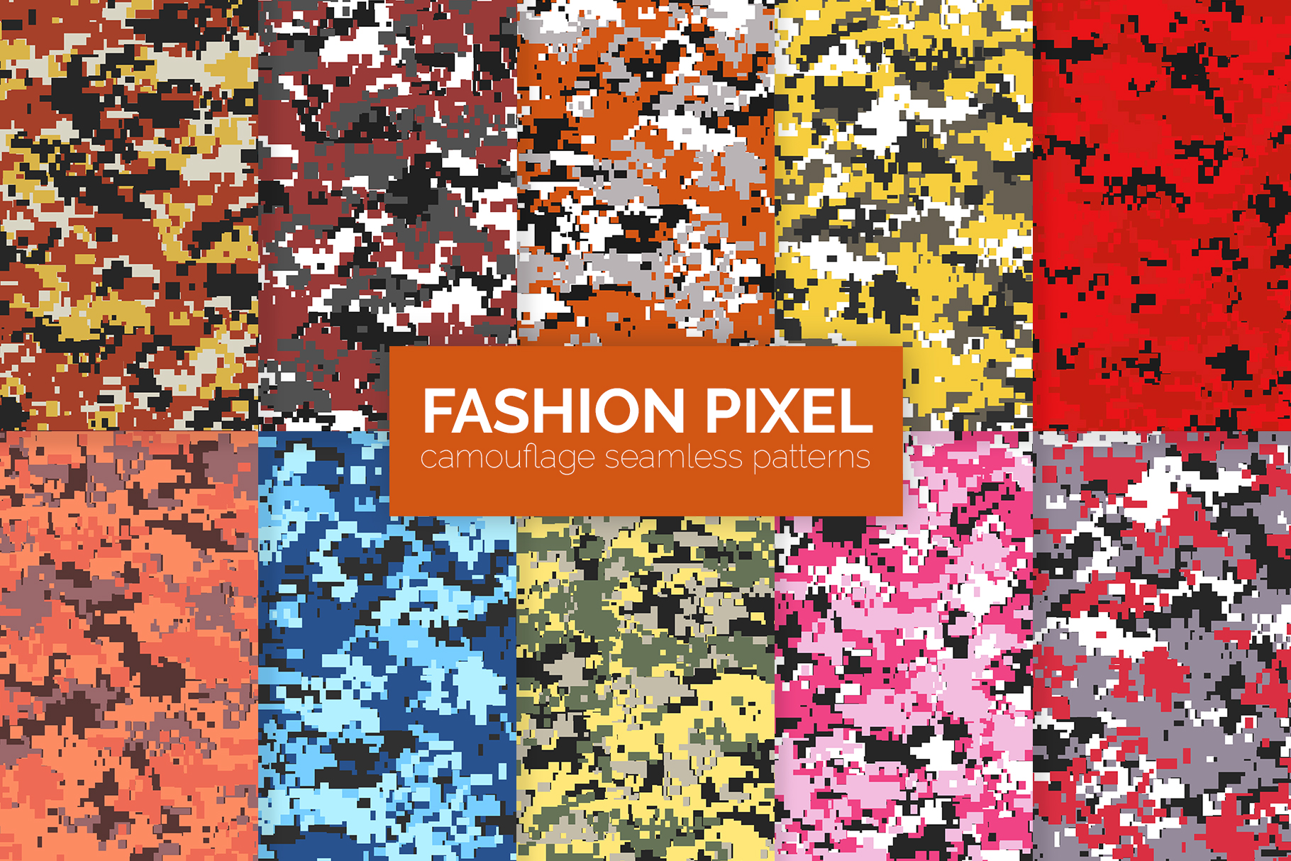 Fashion Pixel Camouflage Patterns Graphic by 3Y_Design · Creative