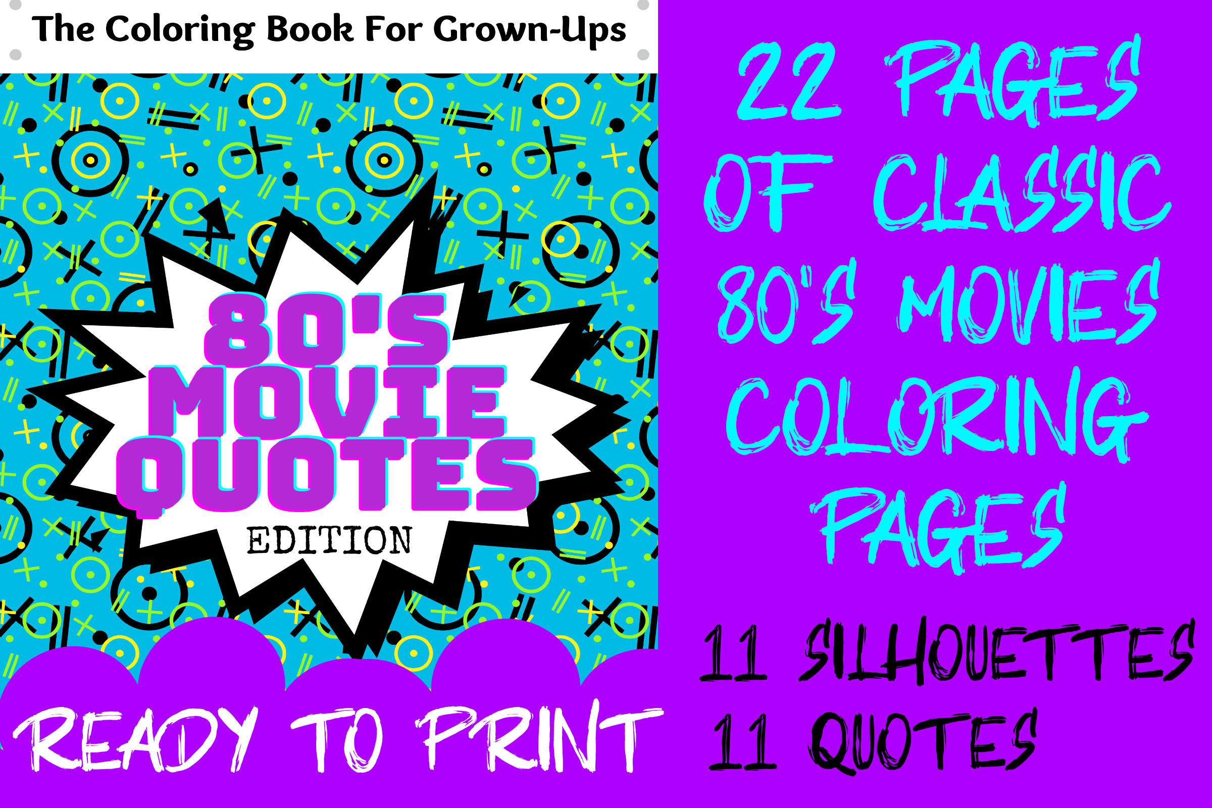 Download 80 S Movie Quotes Coloring Book Graphic By Loud Designs Creative Fabrica
