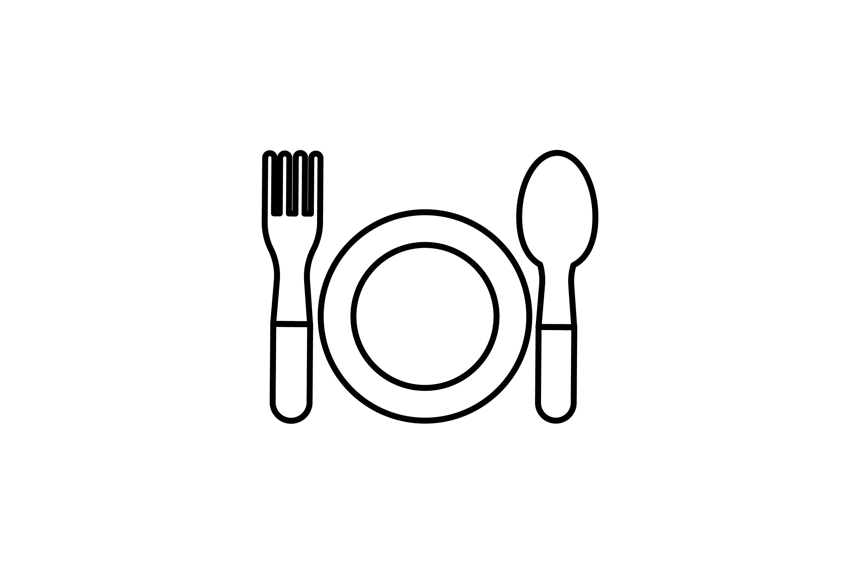 Tableware Food Icon Outline Graphic by yellowhellow · Creative Fabrica