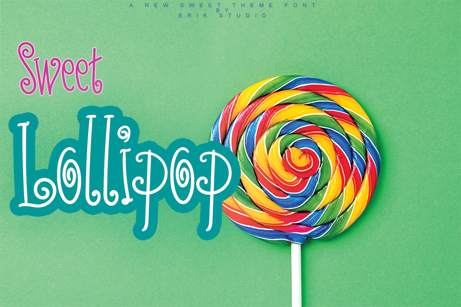 Sweet Lollipop Font by erik studio · Creative Fabrica