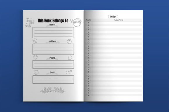 Premium Vector  Blank recipe book interior to write in with index
