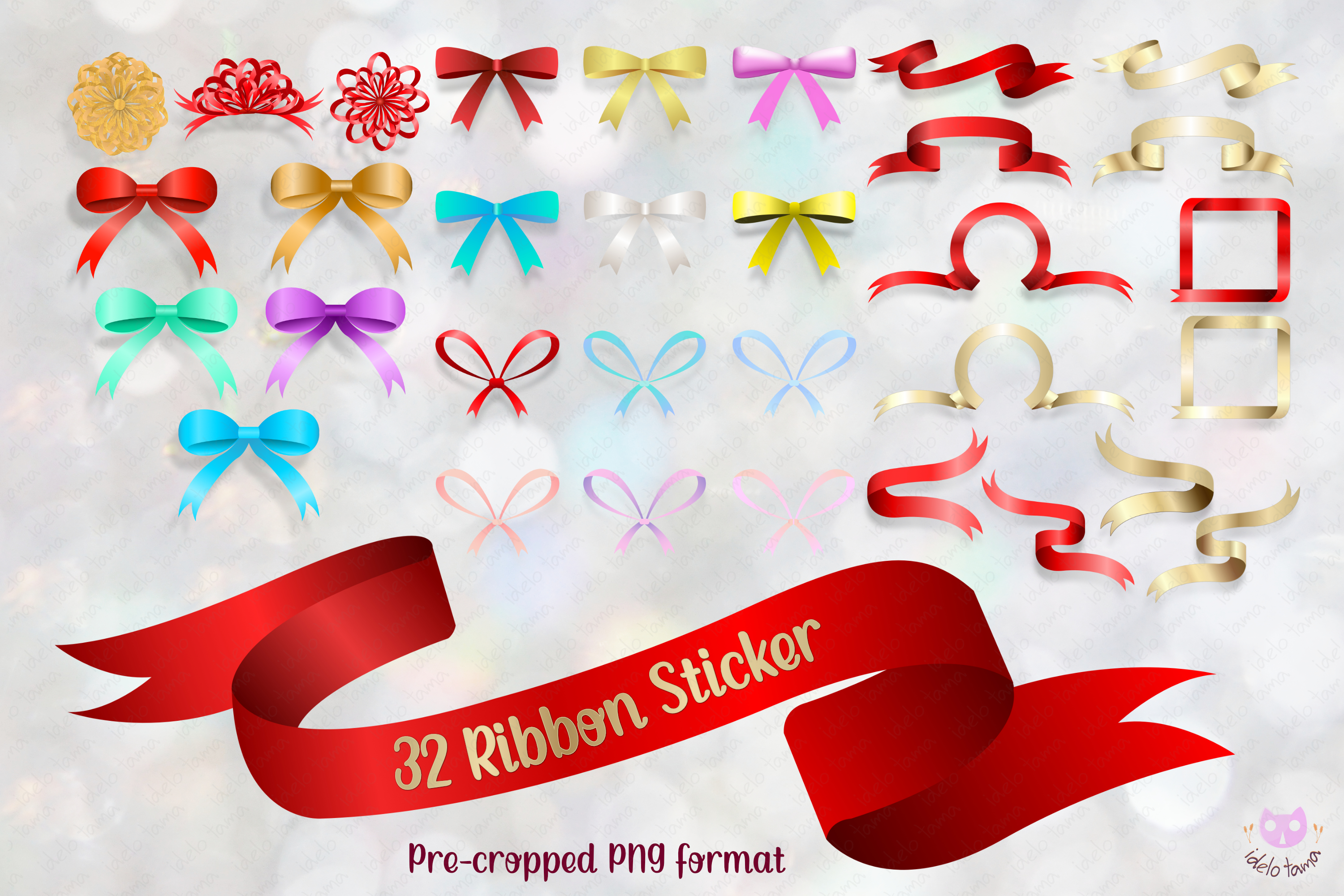Ribbon Bow Sticker