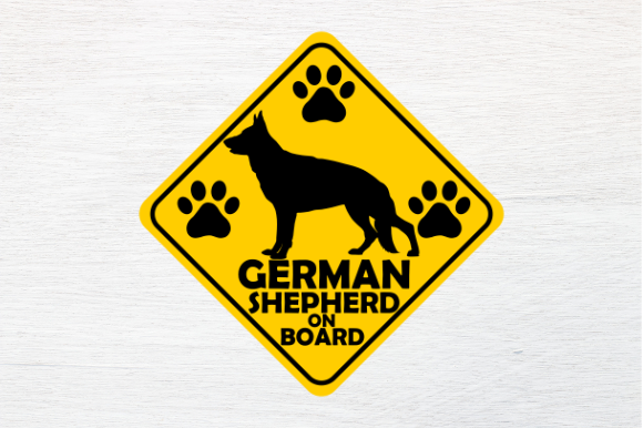 German Shepherd on Board, Car Sticker Graphic by rayan · Creative Fabrica