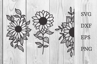 Sunflower, Floral Border, Floral Graphic by dadan_pm · Creative Fabrica