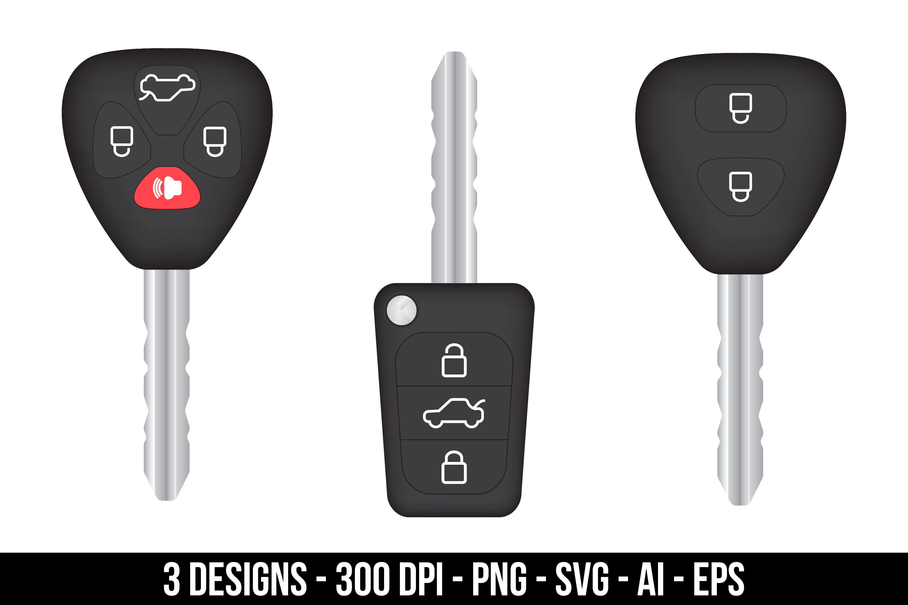 Sports Car Key Fob ClipArt SVG – ClipArt SVG