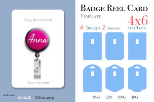 Badge Reel Display Card Template. Graphic by Paperboxshop