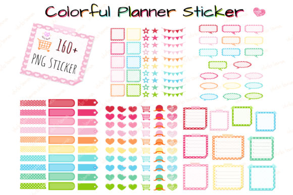 Universal Monthly Stickers for Planners Graphic by PlannerPea · Creative  Fabrica
