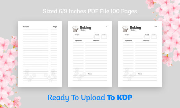 Recipe Book - KDP Interior Graphic by Design invention · Creative Fabrica