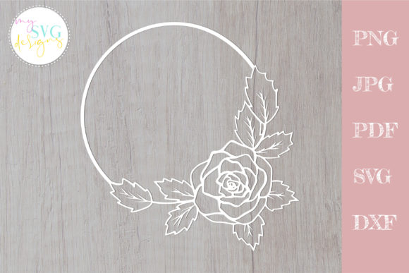 Rose Monogram Graphic by MySVGDesigns · Creative Fabrica