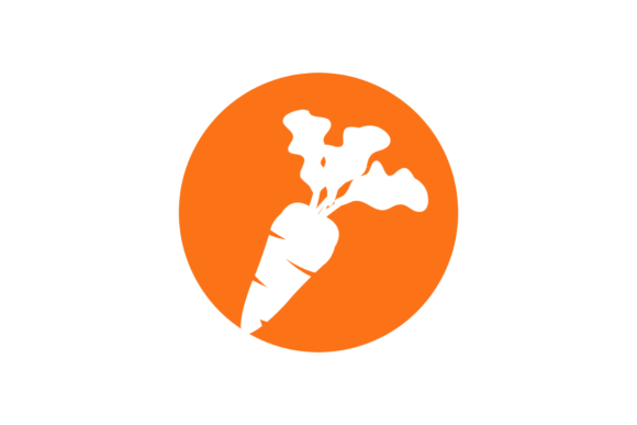 Circle Orange Carrot Logo Graphic by SARIVART · Creative Fabrica