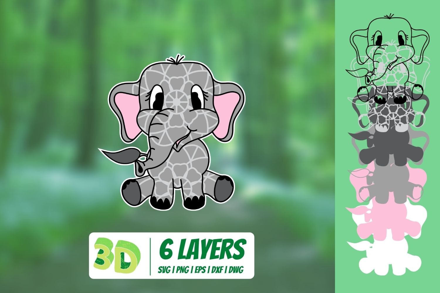 Download 3d Elephant Svg Graphic By Svgocean Creative Fabrica