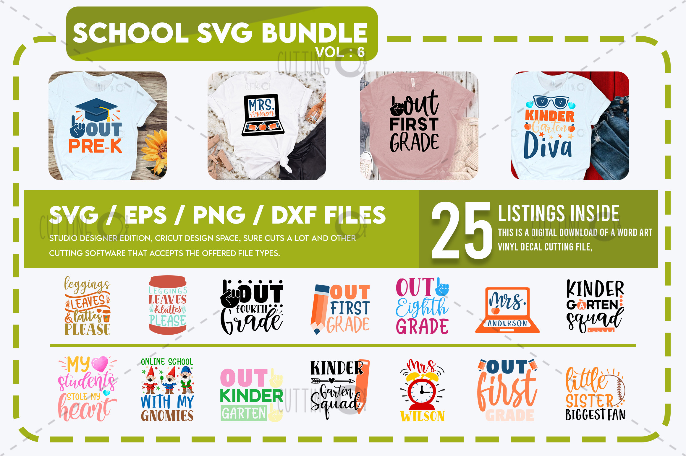 School SVG Bundle Vol 6 Graphic by PrintableSvg · Creative Fabrica