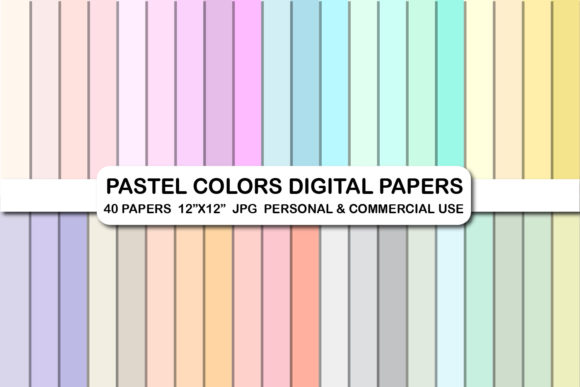 Pastel Colors Backgroud Digital Papers Gráfico por bestgraphicsonline ·  Creative Fabrica