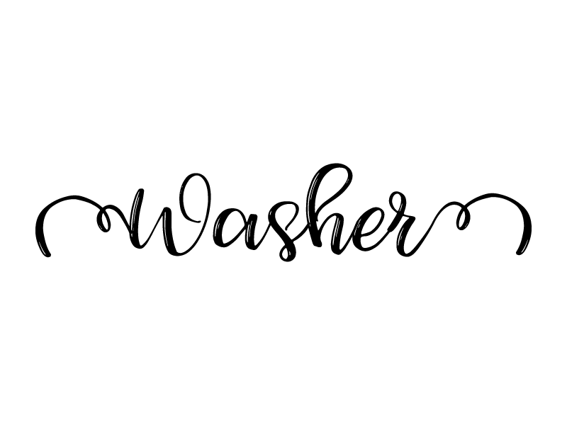 Washer SVG Lettering Typography Graphic by islanowarul · Creative Fabrica
