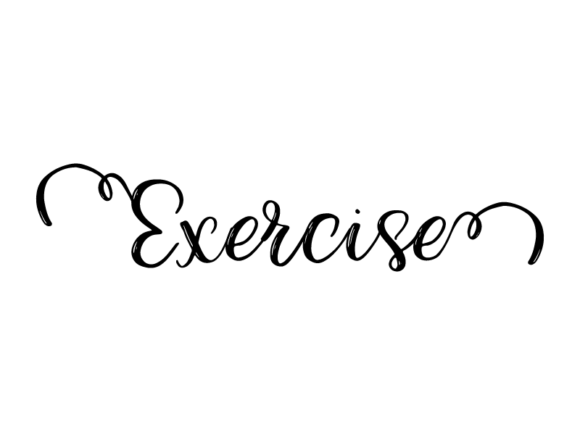 Exercise Lettering Typography Graphic by islanowarul · Creative