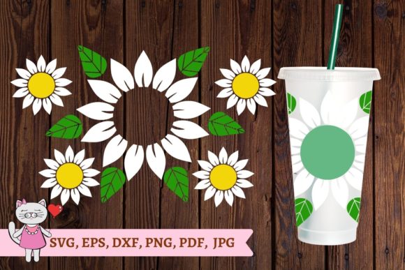 Daisy Starbucks Cup Svg Graphic by Magic world of design · Creative Fabrica