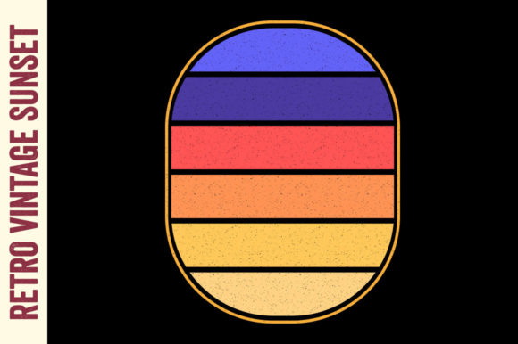 Download Retro Sunset Vintage Striped Circle Svg Graphic By Tshirt Design Creative Fabrica