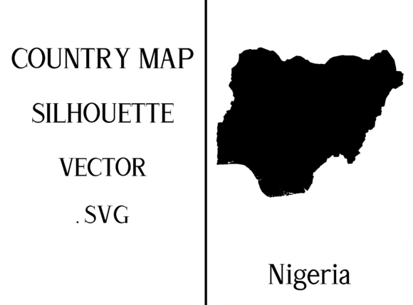 Nigeria Map Silhouette Svg Graphic by Mappingz · Creative Fabrica