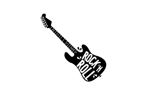 Rock N Roll Guitar SVG Cut file by Creative Fabrica Crafts