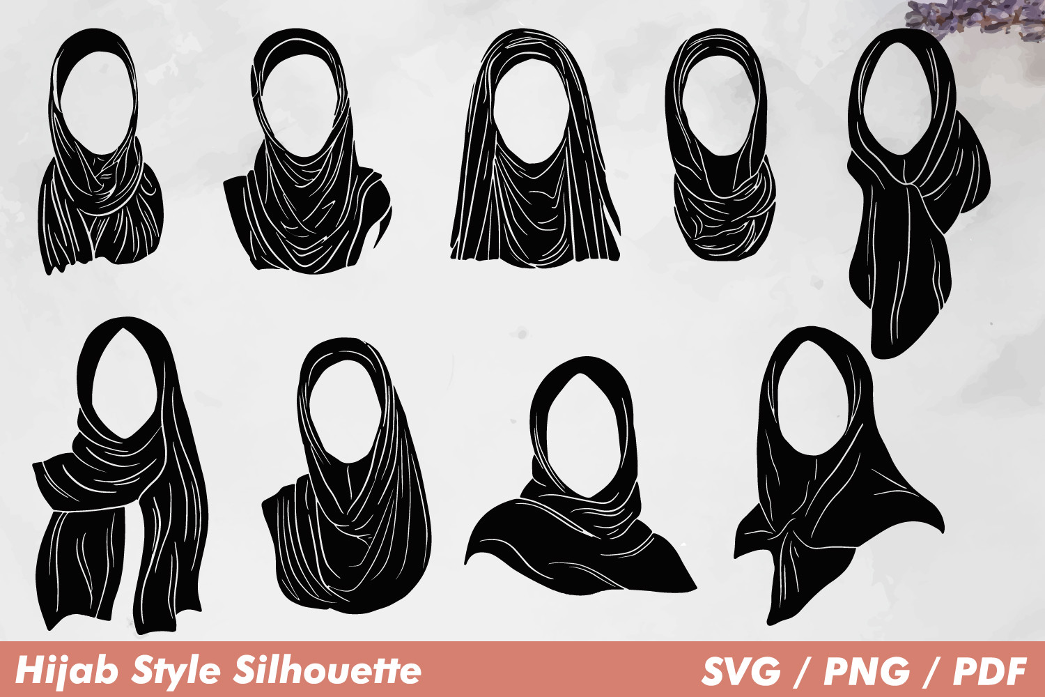 Plenaire sessie Landschap Platteland Hijab Style Silhouette Graphic by Monogram Lovers · Creative Fabrica