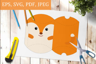 Cute Fox Gift Pillow Box Template Graphic by JexyArt · Creative Fabrica