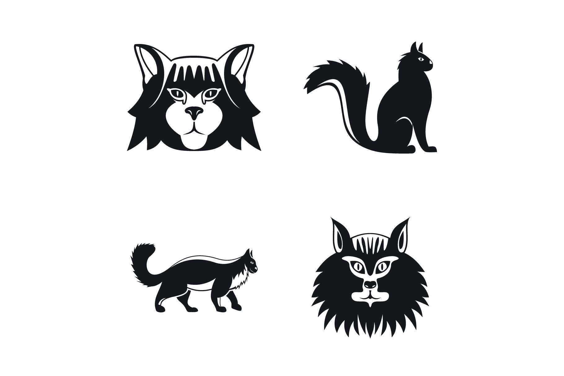 Premium Vector  Maine coon cat icon flat illustration of maine coon cat  vector icon for web design