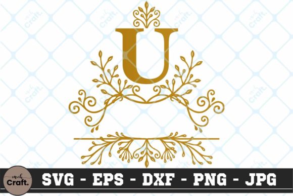 Download Letter U Svg Split Monogram Decoration Graphic By Mchcraft Creative Fabrica