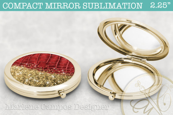 Compact Mirror Sublimation /SVG, PNG Graphic by paperart.bymc
