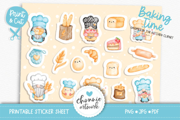 Cute Kitchen Gnomes Graphic by Whimsical Inklings · Creative Fabrica