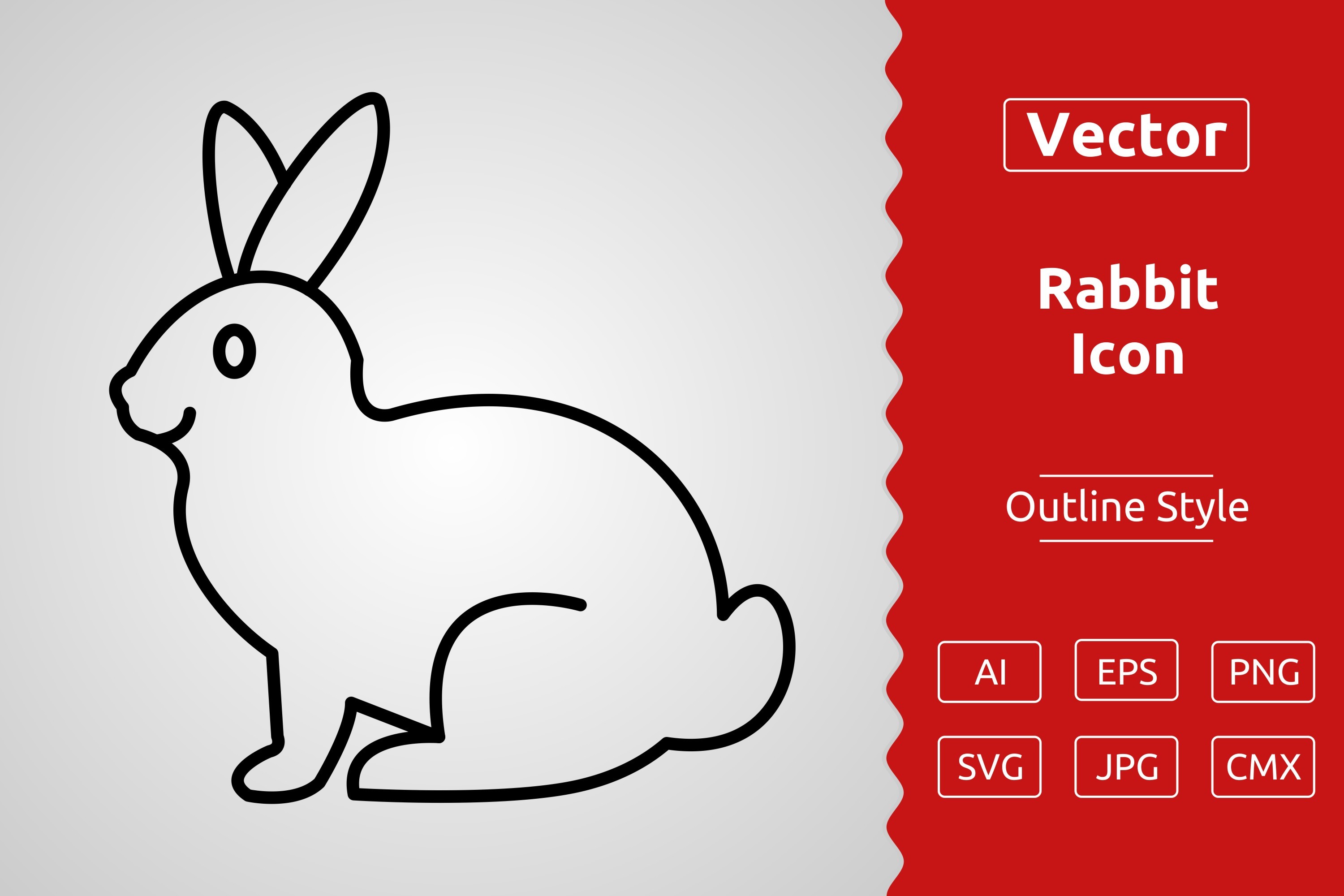 Vector Rabbit Outline Icon Design Graphic by Muhammad Atiq · Creative ...