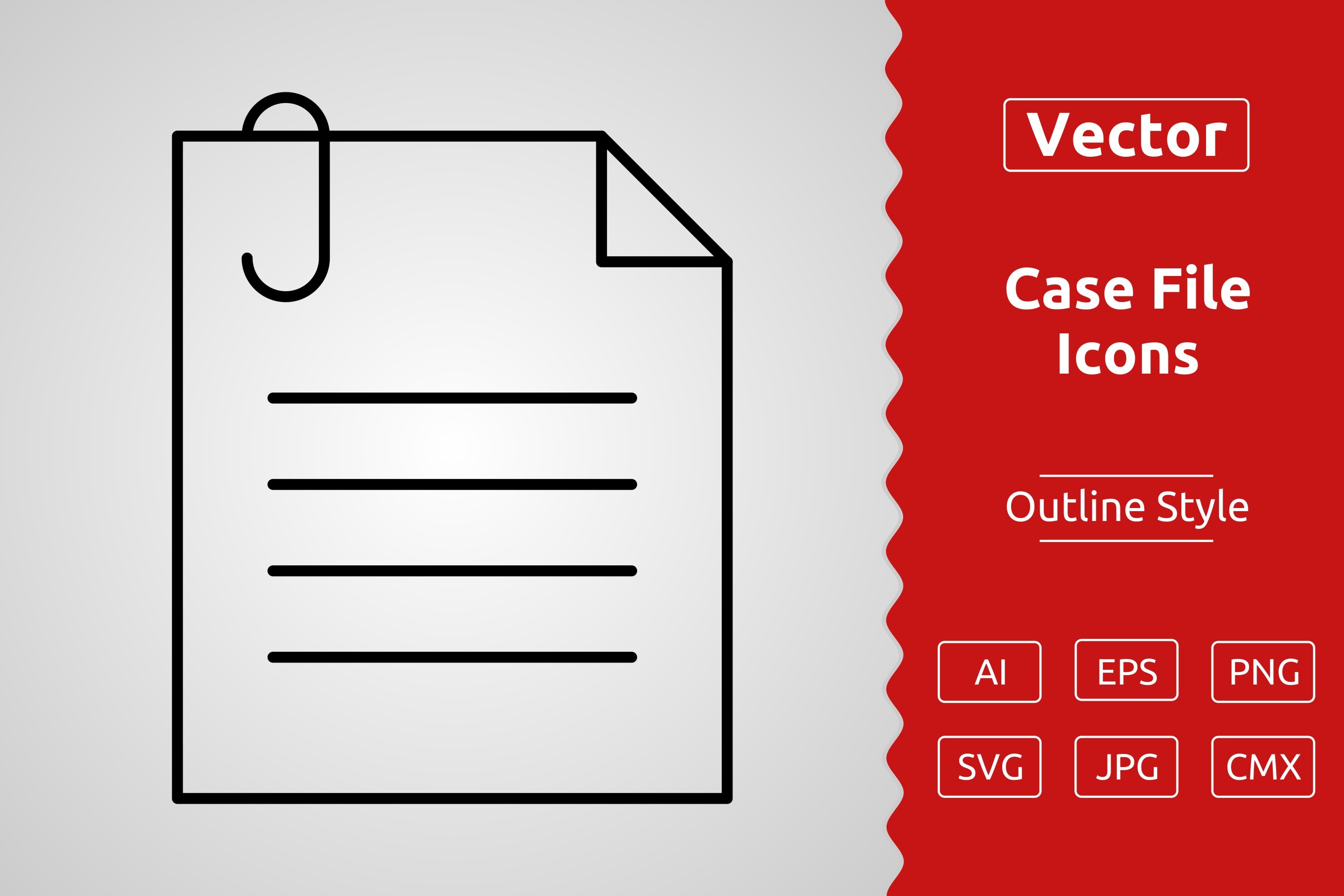 Vector Case File Outline Icon Design Graphic by Muhammad Atiq ...