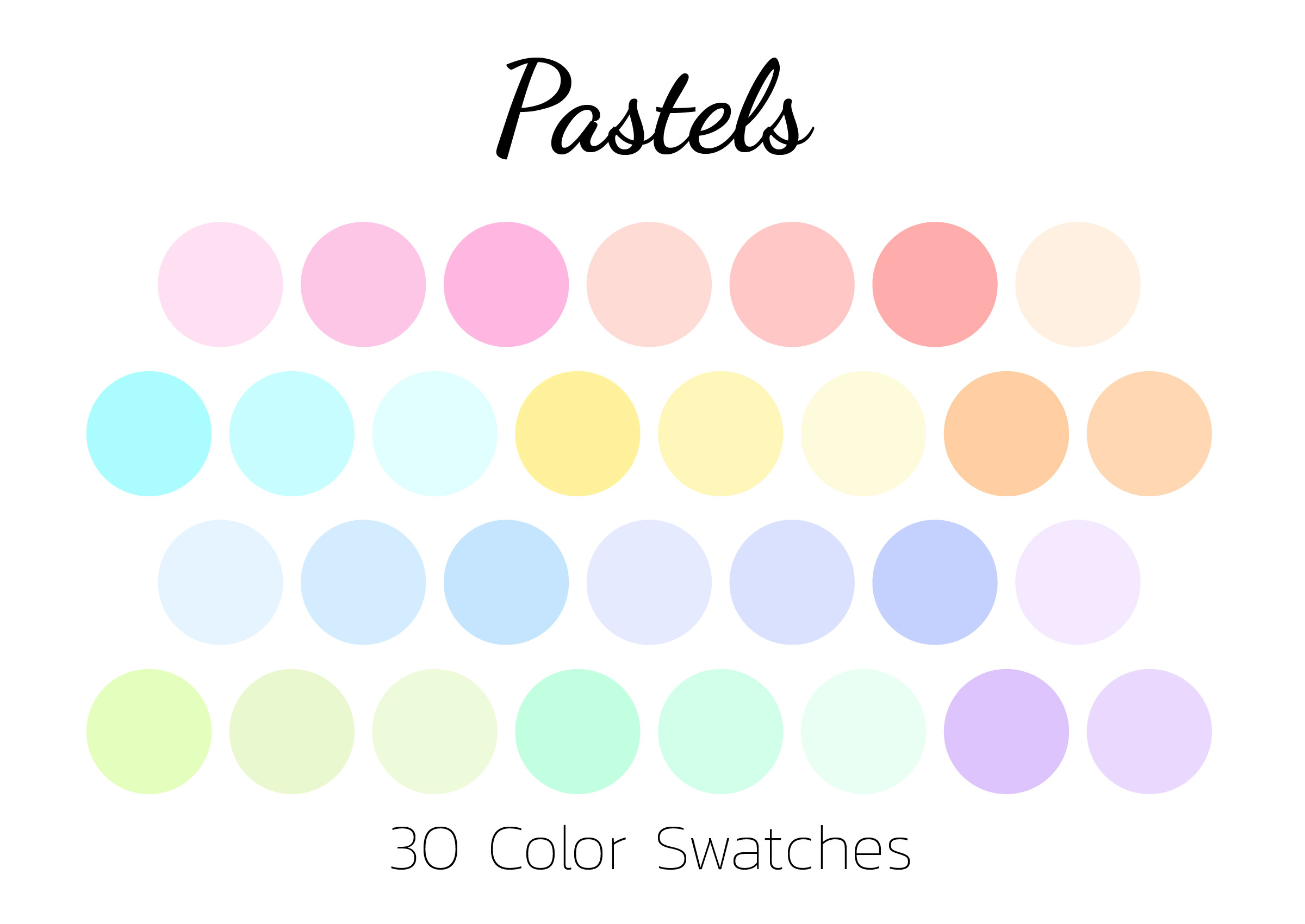 Color Palette, Swatches, Pastels Graphic by Rujstock · Creative Fabrica