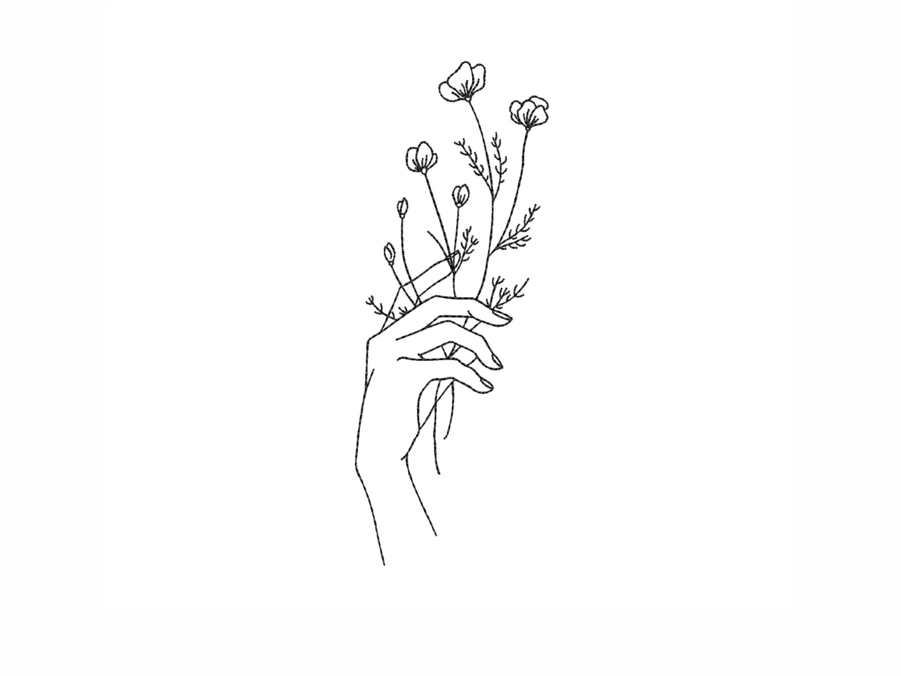 Holding Flowers · Creative Fabrica